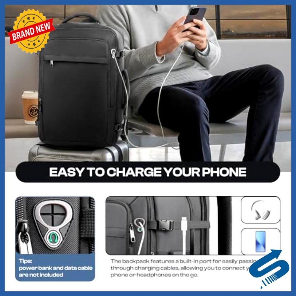 Extra Large Travel Backpack Expandable Laptop Bag… - image 6